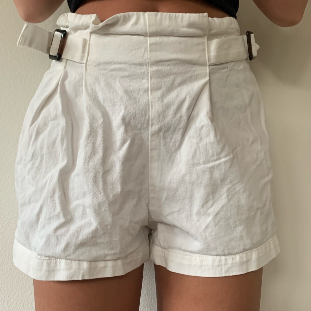 white flowey shorts!